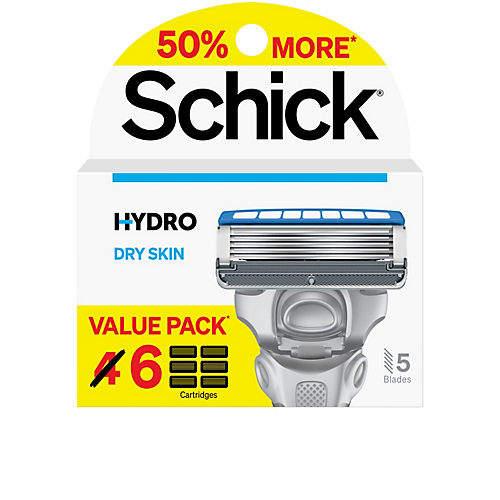 Schick Hydro3 Refill Blade Cartridges for Men, 4 ct