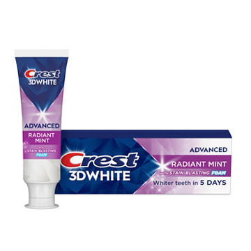 Crest 3DWhite Advanced Teeth Whitening Toothpaste - Radiant Mint