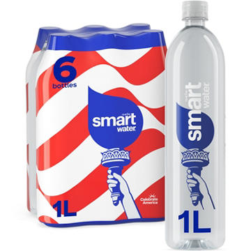 smartwater Vapor Distilled Premium Water 6 pk Bottles