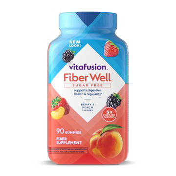 Vitafusion Fiber Well Sugar Free Gummies - Peach, Strawberry, & Berry