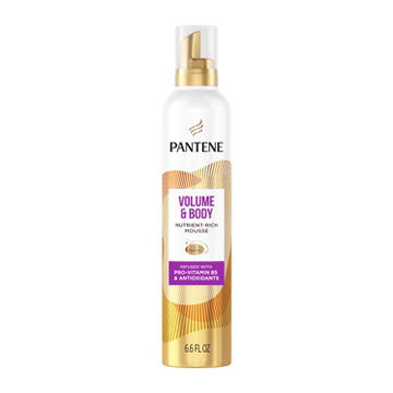 Pantene Volume and Body Mousse, Pro-V Nutrient-Rich Formula for Fullness, 6.6 oz