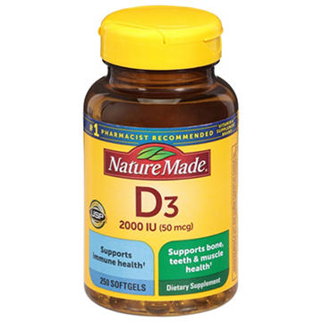 Nature Made Vitamin D3 2000 IU Liquid Softgels