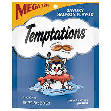 Temptations Classic Crunchy and Soft Cat Treats - Savory Salmon Flavor