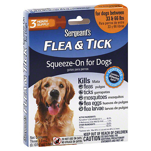 Sergeant's flea and tick squeeze clearance on for dogs side effects