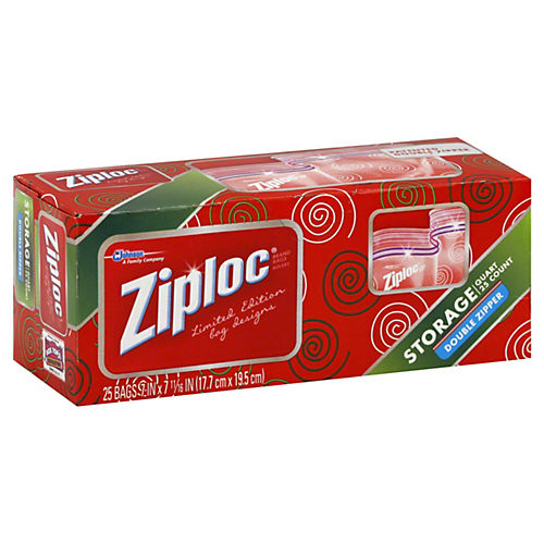 Ziploc Double Zipper Freezer Quart Bags - Shop Storage Bags at H-E-B