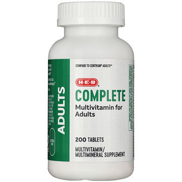 H-E-B Adult Complete Multivitamin Tablets