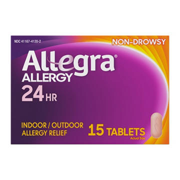 Allegra Adult 24 Hr Allergy Non-Drowsy Antihistamine Tablets