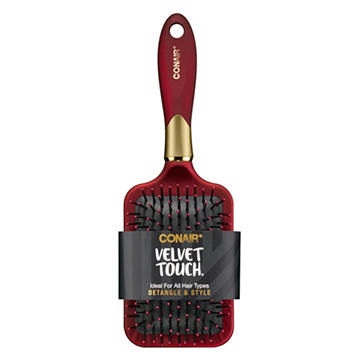 Conair Velvet Touch Paddle Brush For All Hair Types