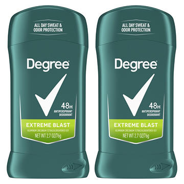 Degree Men 48 Hr Antiperspirant Solid Deodorant - Extreme Blast, 2 pk