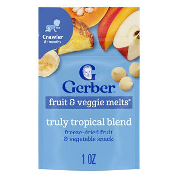 Gerber Snacks for Baby Fruit & Veggie Melts - Truly Tropical Blend