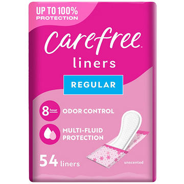 Carefree Panty Liners - Regular Liners, Wrapped, Unscented