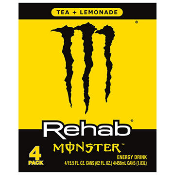 Monster Energy Rehab Tea & Lemonade Energy Drink 4 pk Cans
