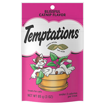 Temptations Classic Crunchy and Soft Cat Treats - Blissful Catnip Flavor