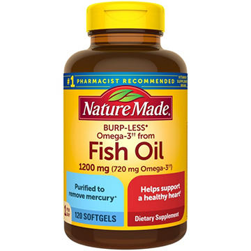Nature Made Fish Oil 1200 mg Omega-3 720 mg Liquid Softgels