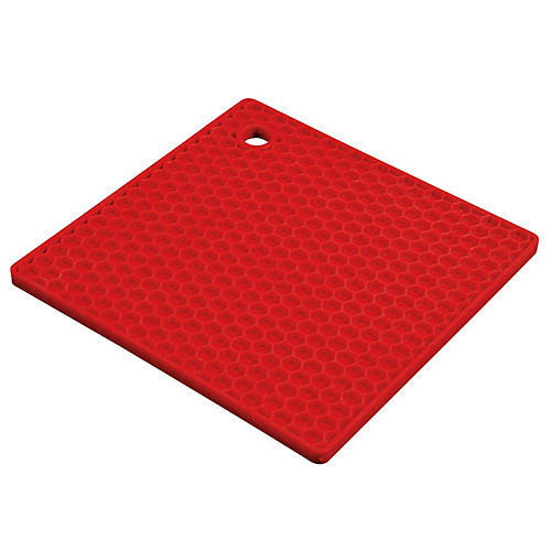 Lodge Red Silicone and Fabric Potholder/Trivet