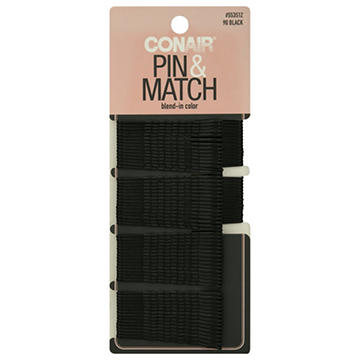 Conair Styling Essentials Secure Hold Black Bobby Pins