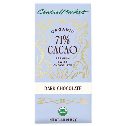 Central Market Organic 71% Cacao Dark Chocolate Bar, 3.16 oz
