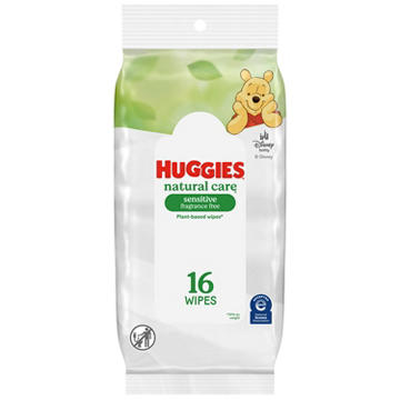 Huggies Travel Size Natural Care Sensitive Baby Wipes - Unscented