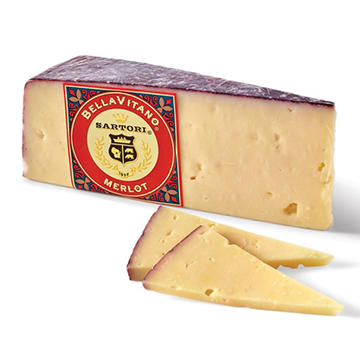Sartori Merlot BellaVitano Cheese Wedge