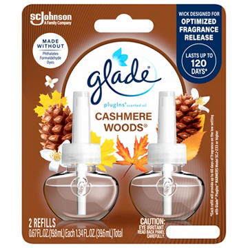 Glade PlugIns Scented Oil Air Freshener Refills - Cashmere Woods