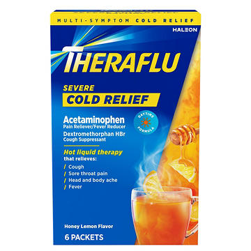Theraflu Daytime Severe Cold Relief Powder, Honey Lemon​ Flavor