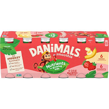 Danimals Strawberry & Banana Smoothie Variety Pack