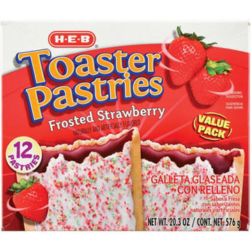 H-E-B Frosted Strawberry Toaster Pastries - Value Pack