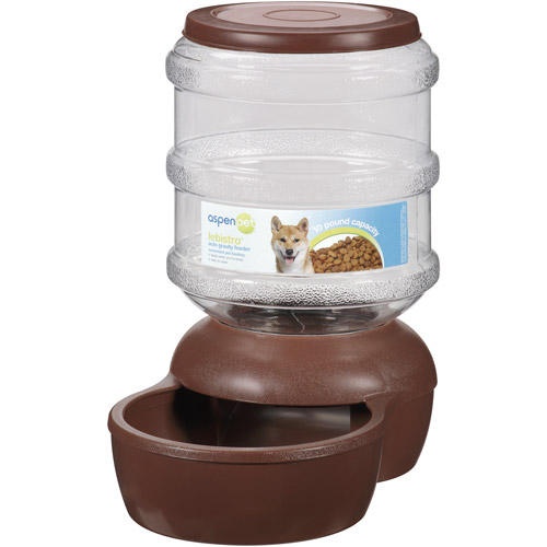 Aspen Pet Brown Le Bistro Gravity 10 LB Feeder Shop Bowls