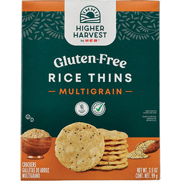 Higher Harvest by H-E-B Gluten Free Rice Thins - Multigrain