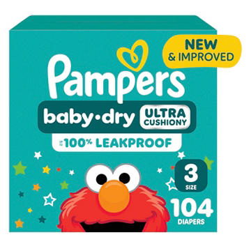 Pampers Baby Dry Ultra Cushiony Diapers - Size 3 (13-26 lbs)