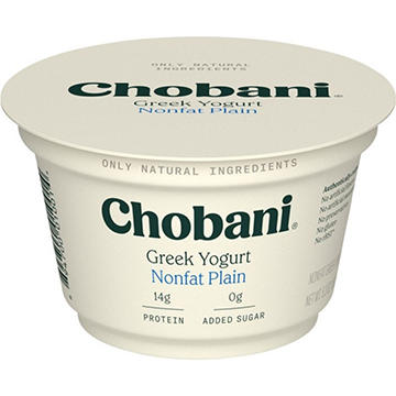Chobani 14g Protein Non Fat Plain Greek Yogurt