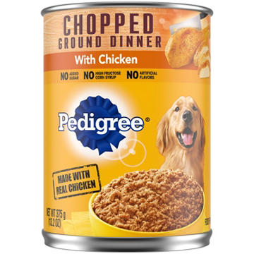 Pedigree Chopped Ground Dinner Adult Canned Soft Wet Dog Food - Chicken