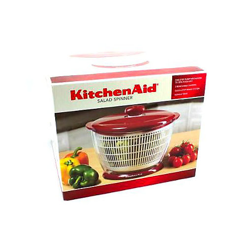KitchenAid Universal Salad Spinner with Pump Mechanism and Large Bowl, 7.43  Quart, Empire Red