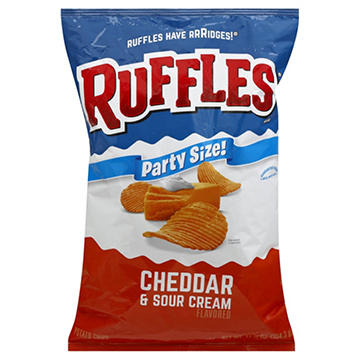 Ruffles Cheddar Sour Cream Potato Chips Party Size