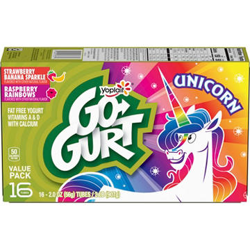 Yoplait GoGurt Fat Free Raspberry & Strawberry Banana Yogurt Tubes Value Pack