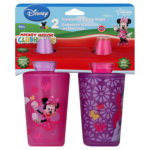 The First Years Straw Cups, Insulated, Disney Mickey Mouse Clubhouse, 9 oz,  18M+, Shop