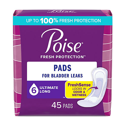 Save $5.00 on any ONE package of Poise® Pads (36 ct or larger) OR any