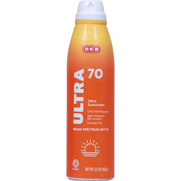 H-E-B Ultra Broad Spectrum Sunscreen Spray – SPF 70