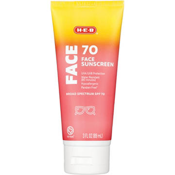 H-E-B SPF 70 Broad Spectrum Sunscreen Face Lotion