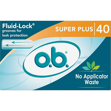 o.b. Non- Applicator Tampons - Super Plus Absorbency, Unscented