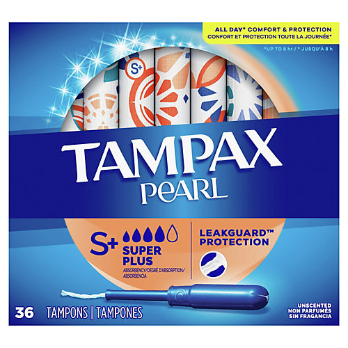 Tampax Pearl Tampons Trio Pack, Super/Super Plus/Ultra Unscented