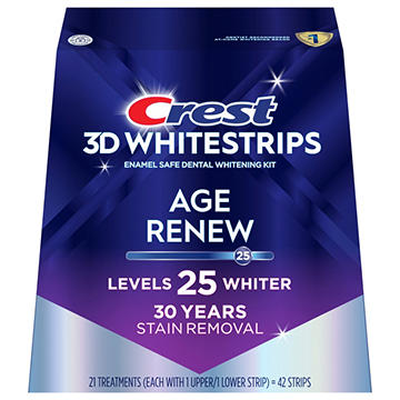 Crest 3D Whitestrips Age Renew At-home Teeth Whitening Kit