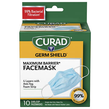 Curad Germ Shield Maximum Barrier Earloop Facemask
