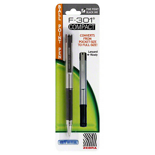 Zebra F-301 Black Fine Point Retractable Ballpoint Pens - Shop Pens at H-E-B