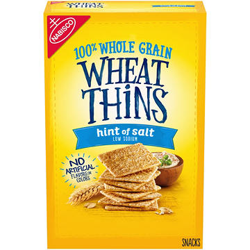 Wheat Thins Hint of Salt Low Sodium Whole Grain Wheat Crackers