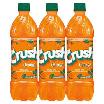 Crush Orange Soda 16.9 oz Bottles