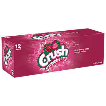 Crush Strawberry Soda 12 oz Cans