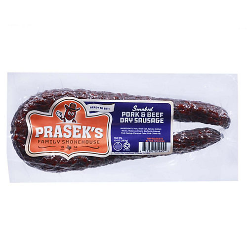 Prasek's Smokehouse Dried Pork & Beef Jalapeño Sausage