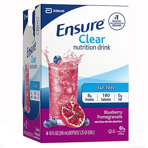 Ensure Clear Nutrition Drink, 0g fat, 8g of high-quality protein, Mixed  Fruit, 10 fl oz