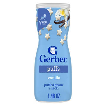 Gerber Snacks for Baby Grain & Grow Puffs - Vanilla